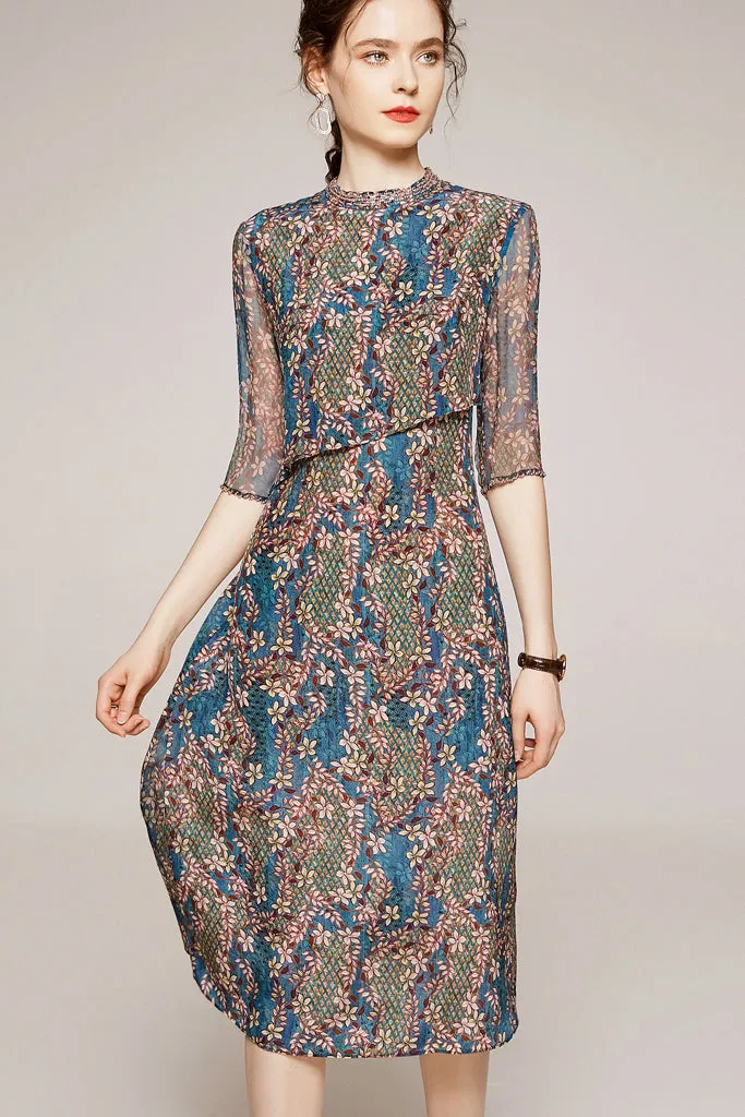 #1 Best Seller: Half Sleeve Overlay Slim Dress XL in Clearance  Going Fast!