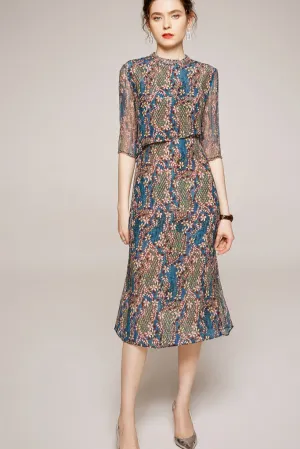 #1 Best Seller: Half Sleeve Overlay Slim Dress XL in Clearance  Going Fast!