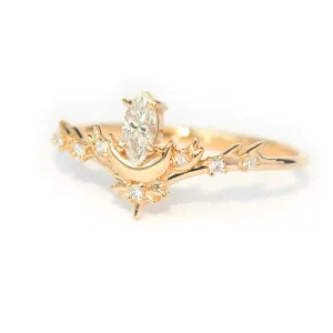 14k Gold Luna Ring