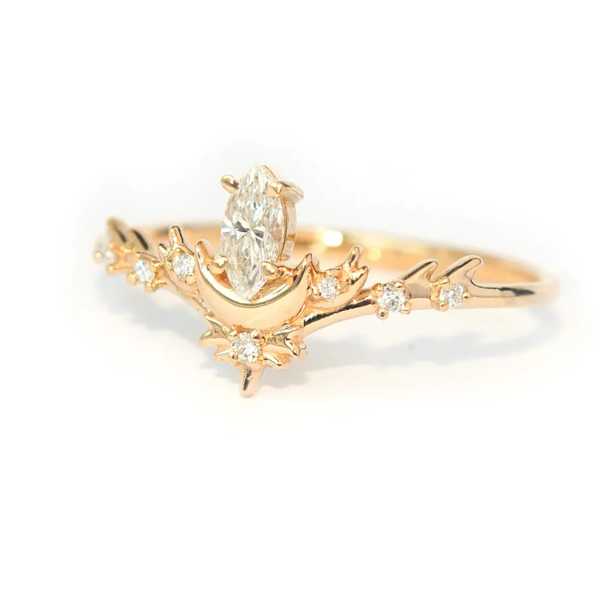 14k Gold Luna Ring