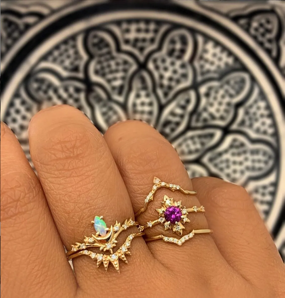 14k Gold Luna Ring