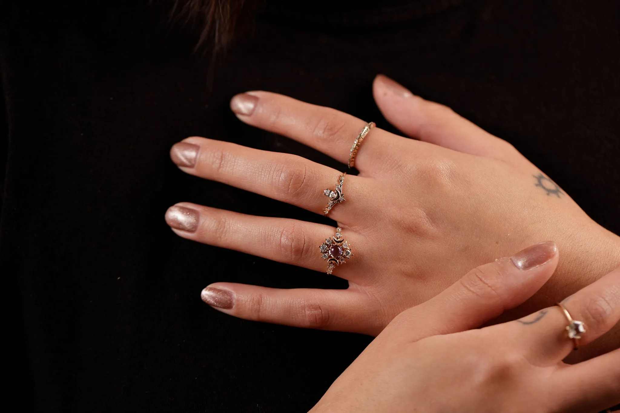 14k Gold Luna Ring