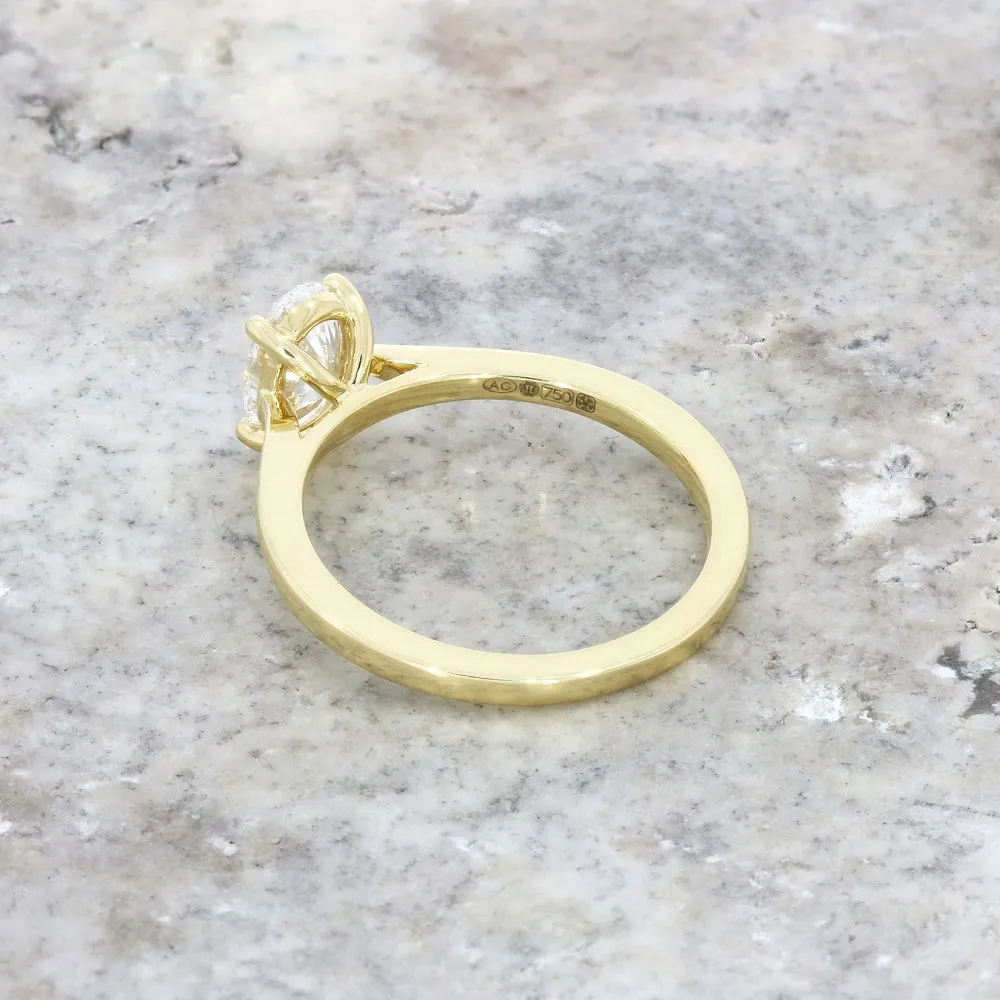 18ct Gold 1.00ct Oval Brilliant Cut Lab Grown Diamond Solitaire Ring E VVS 1