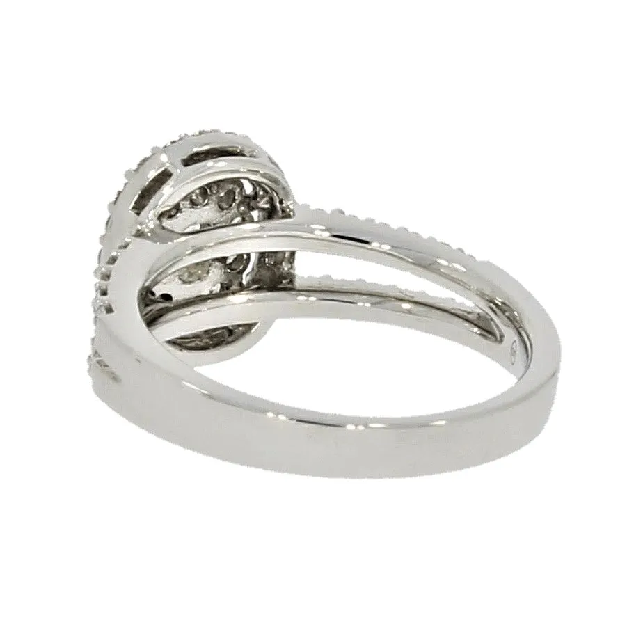 18ct White Gold 1.05ct Diamond Cluster Ring