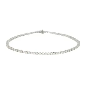 18ct White Gold 1.84cts Brilliant Cut Diamond Line Tennis Bracelet