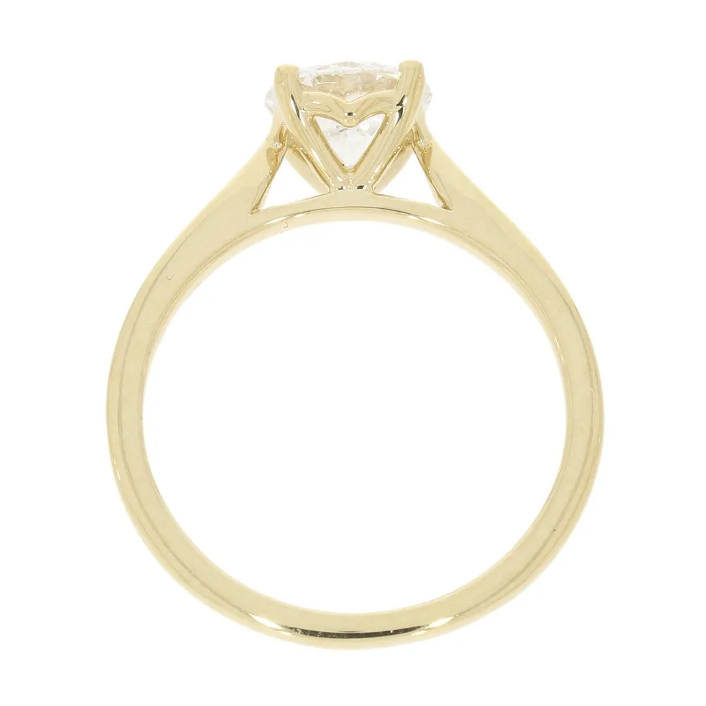 18ct Yellow Gold 1.22ct Brilliant Cut Lab Grown Diamond Solitaire Ring D VS1