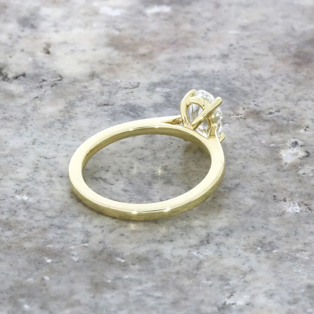 9ct Gold 1.00ct Oval Cut Lab Grown Diamond Solitaire Ring E VS2