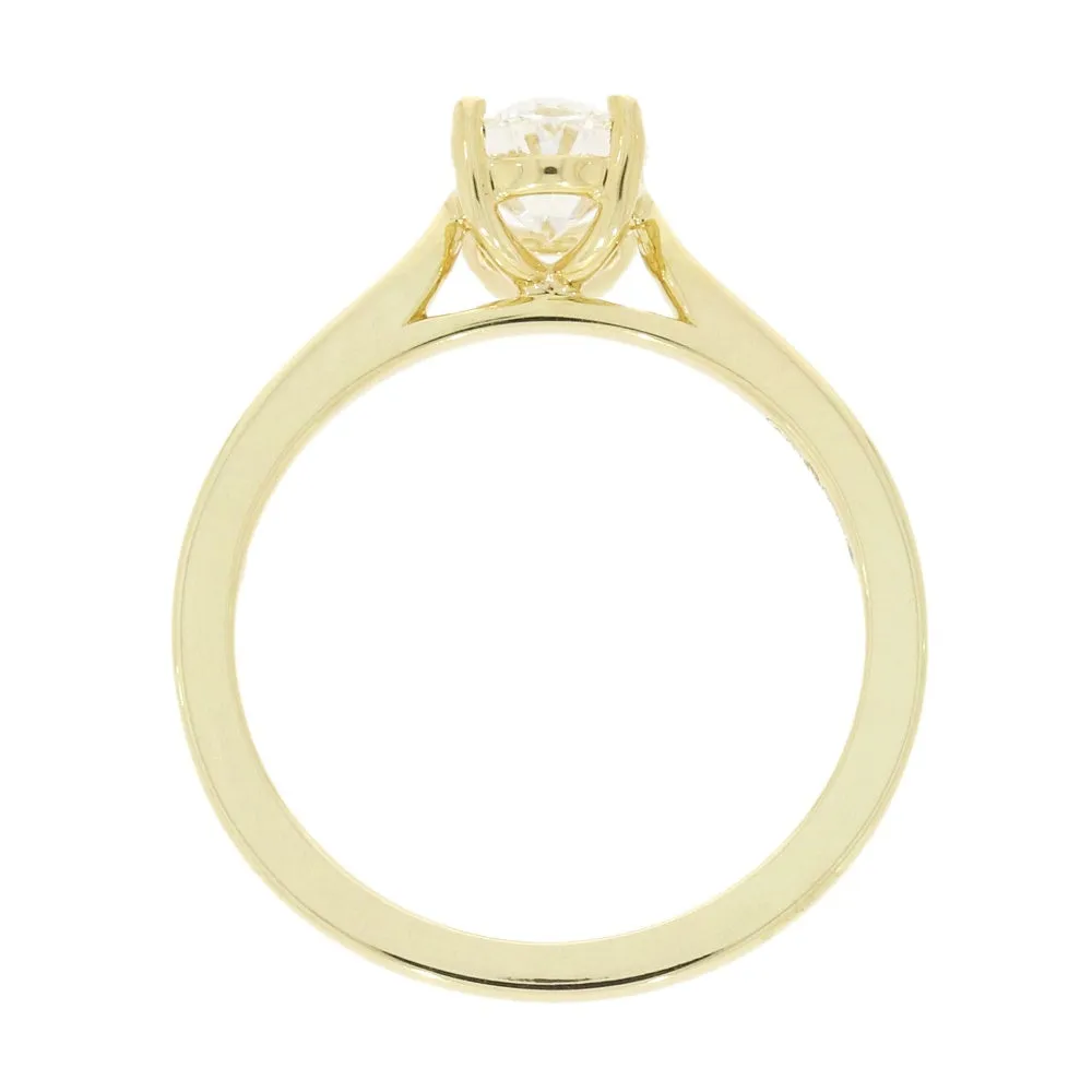 9ct Gold 1.00ct Oval Cut Lab Grown Diamond Solitaire Ring E VS2