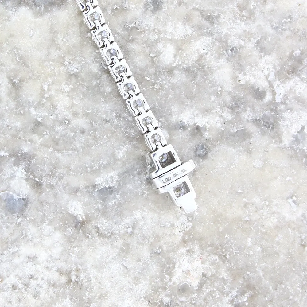 9ct White Gold 4.00cts Lab Grown Diamond Tennis Bracelet