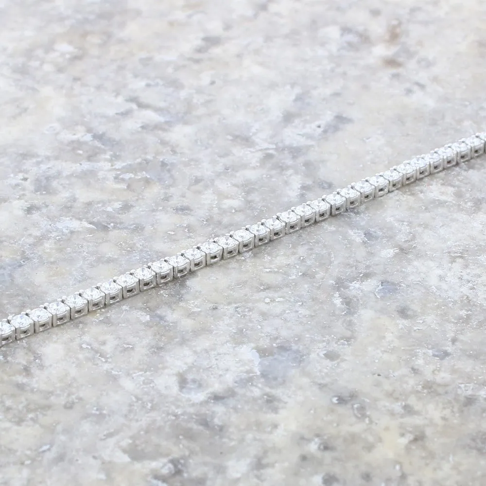 9ct White Gold 4.00cts Lab Grown Diamond Tennis Bracelet