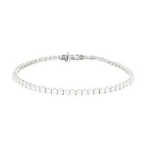 9ct White Gold 4.00cts Lab Grown Diamond Tennis Bracelet
