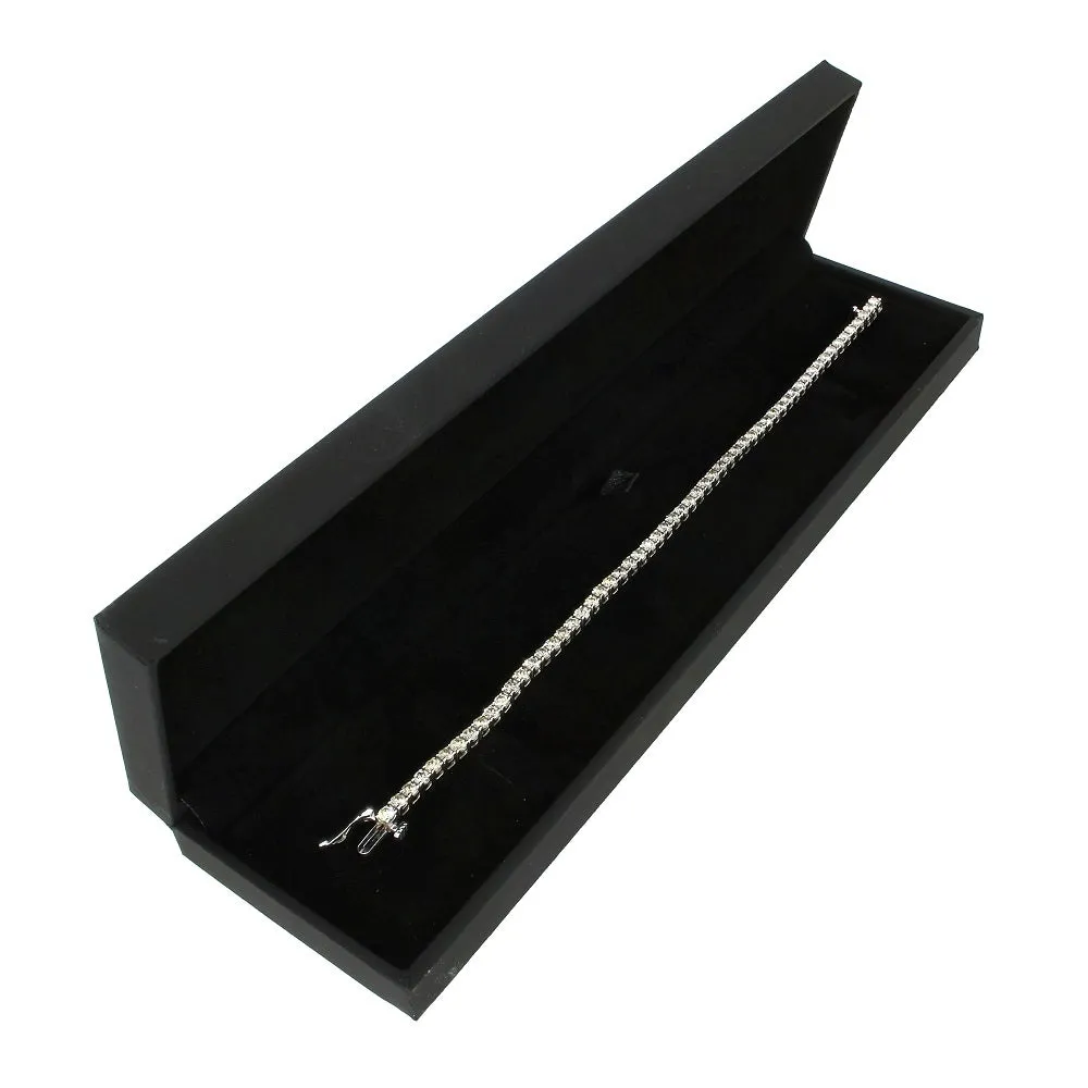 9ct White Gold 5.00cts Brilliant Cut Diamond Line Tennis Bracelet