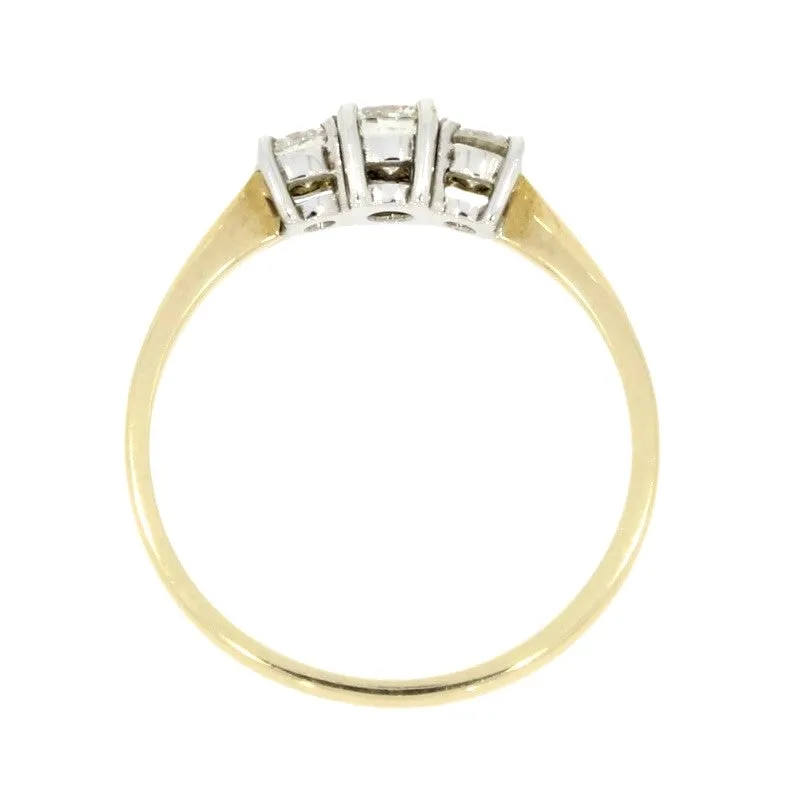 9ct Yellow Gold 0.56ct Diamond Graduated Trilogy Ring