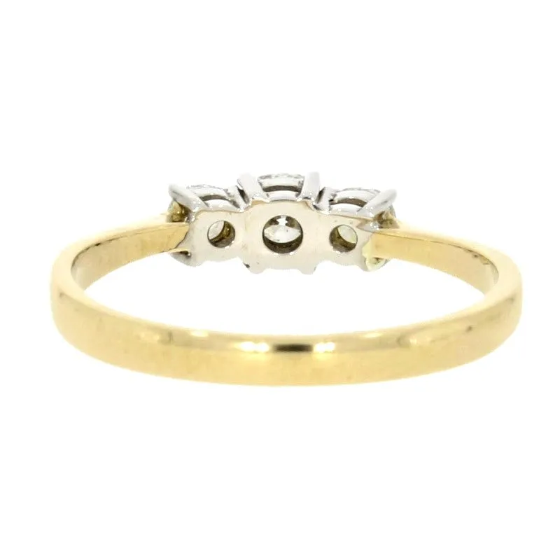 9ct Yellow Gold 0.56ct Diamond Graduated Trilogy Ring