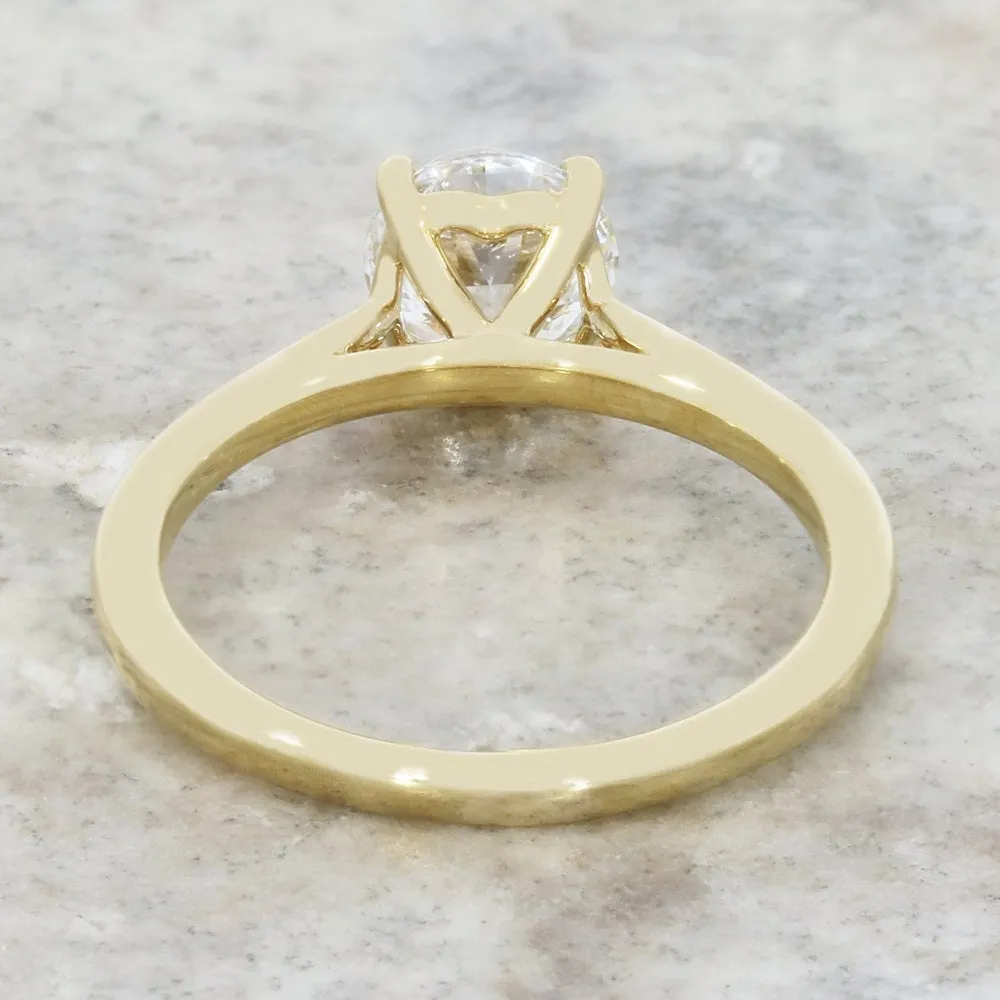 9ct Yellow Gold 1.21ct Brilliant Cut Lab Grown Diamond Solitaire Ring D VS 2