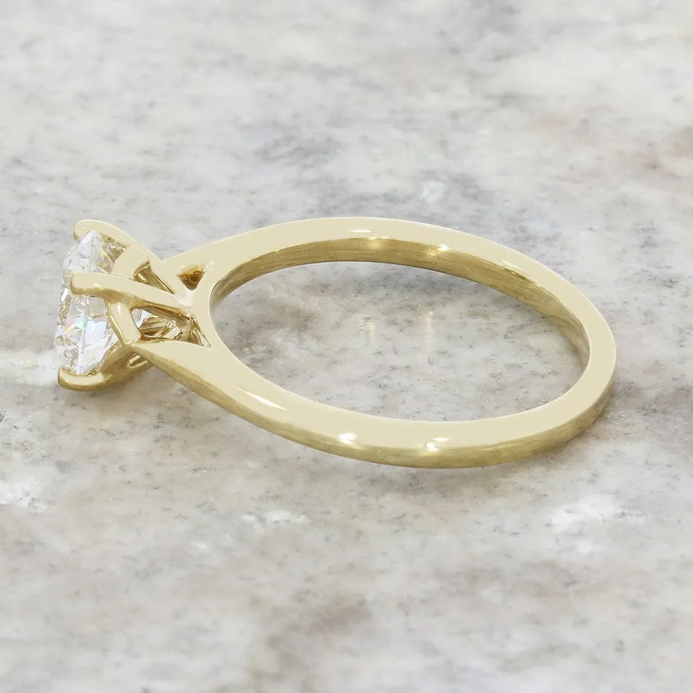 9ct Yellow Gold 1.21ct Brilliant Cut Lab Grown Diamond Solitaire Ring D VS 2