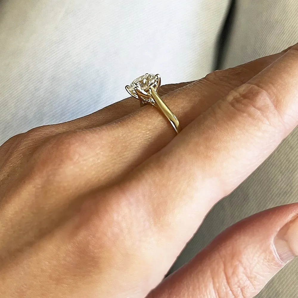 9ct Yellow Gold 1.99ct Brilliant Cut Lab Grown Diamond Solitaire Ring E SI1