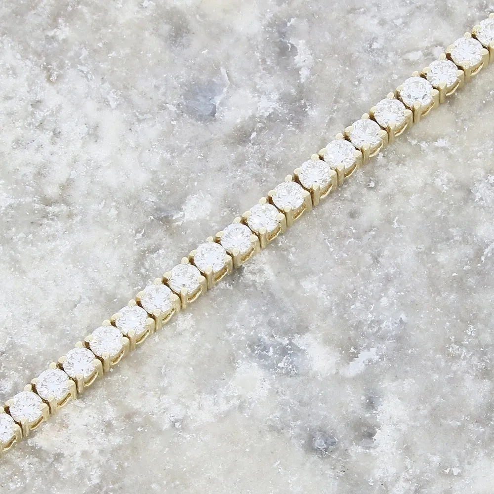 9ct Yellow Gold 3.04cts Lab Grown Diamond Tennis Bracelet