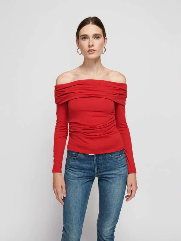 Abana Draped Off-Shoulder Top