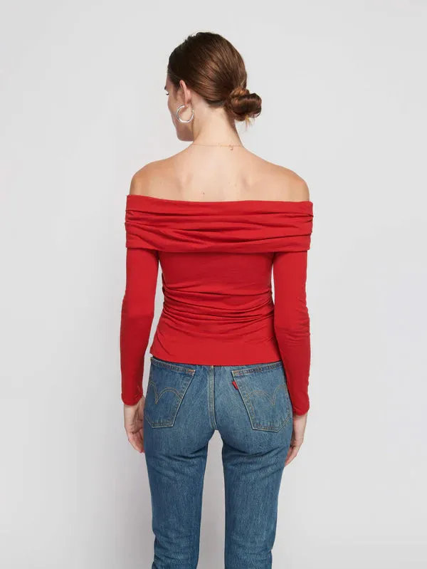 Abana Draped Off-Shoulder Top