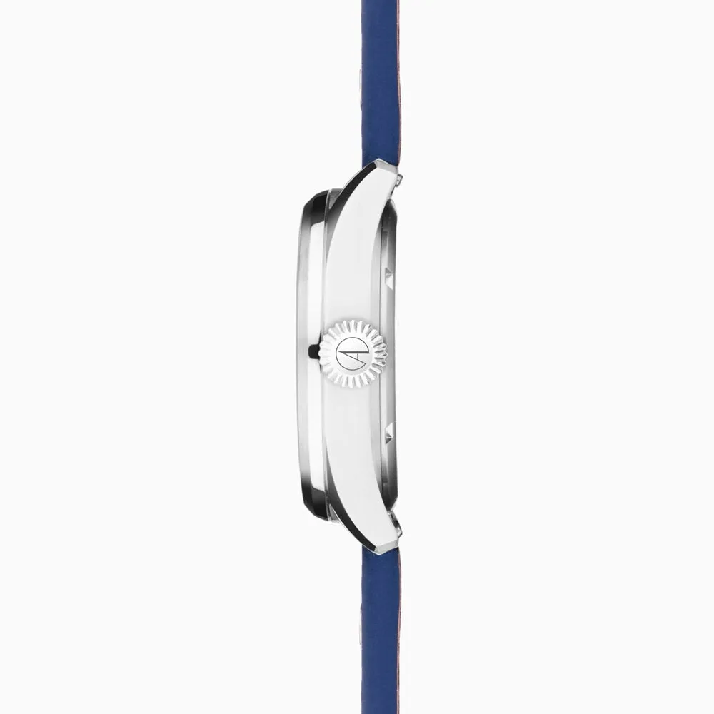 Accurist Aviation Mens Watch 76001 Blue Leather Strap with Blue Dial