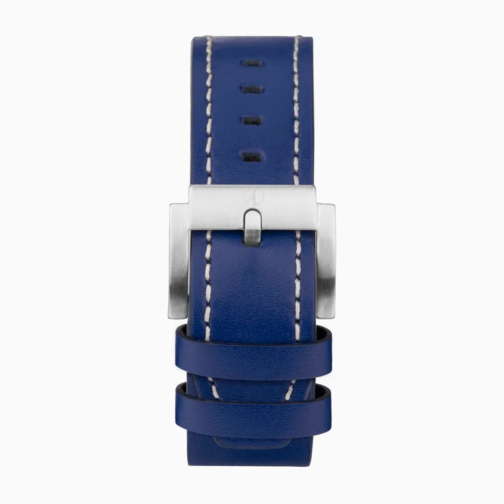 Accurist Aviation Mens Watch 76001 Blue Leather Strap with Blue Dial