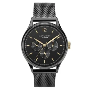 Accurist Black Milanese Bracelet Mens Watch 7374