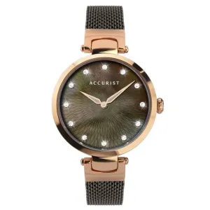 Accurist Brown Mesh Bracelet Ladies Watch 8307