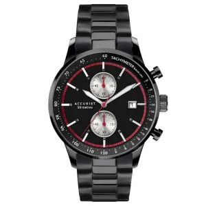 Accurist Chronograph Black Bracelet Mens Watch 7364