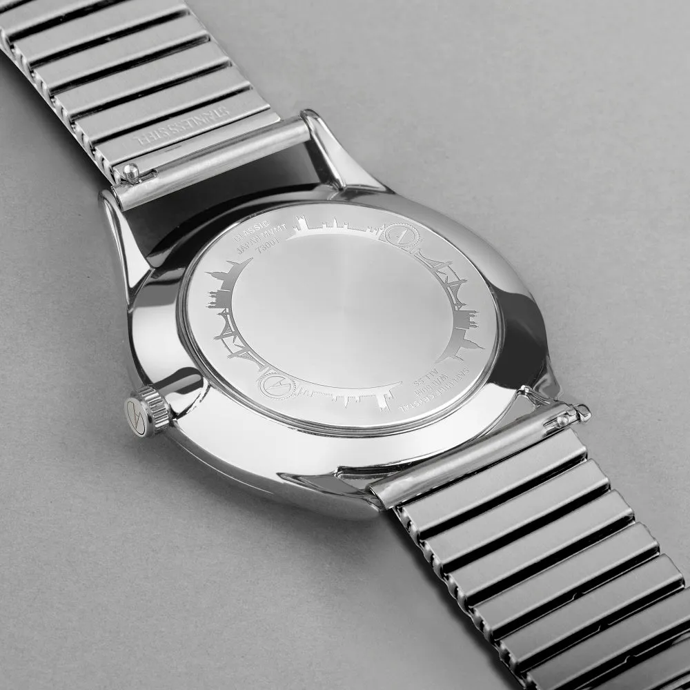 Accurist Classic Mens Expander Bracelet Watch White Dial 73000X