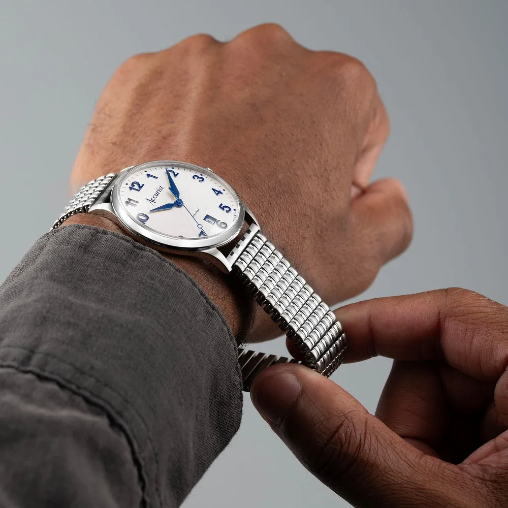 Accurist Classic Mens Expander Bracelet Watch White Dial 73000X