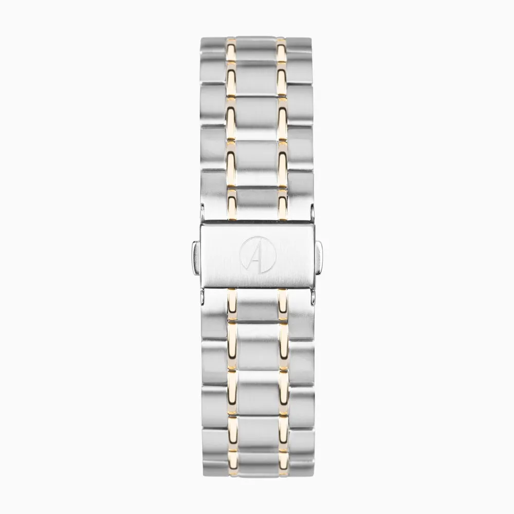Accurist Classic Mens Watch 73007 Stainless Steel Two Tone with Green Dial