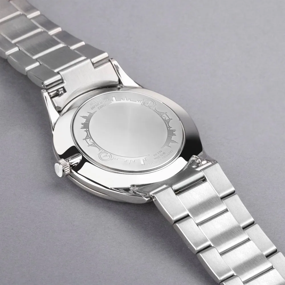 Accurist Classic Mens Watch 73007 Stainless Steel Two Tone with Green Dial