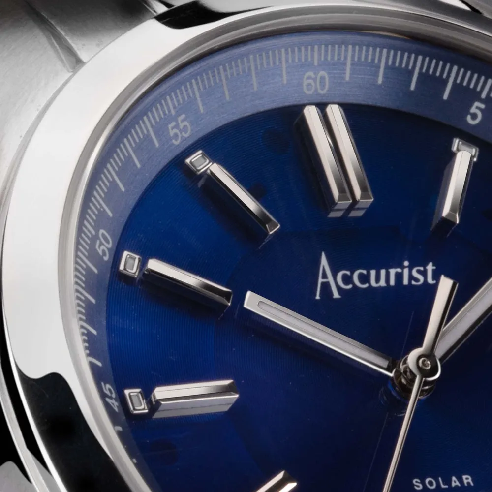 Accurist Everyday Blue Dial Solar Mens Watch 74019