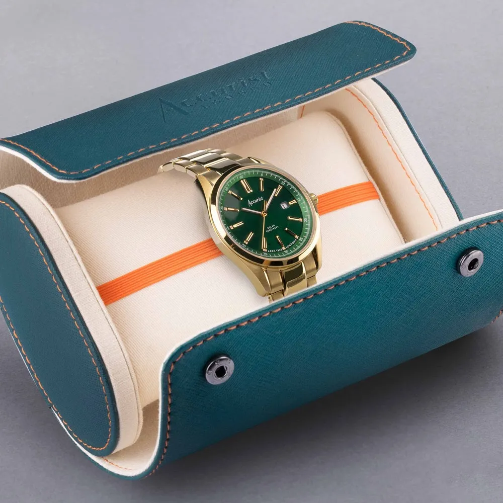 Accurist Everyday Green Dial Solar Mens Watch 74018