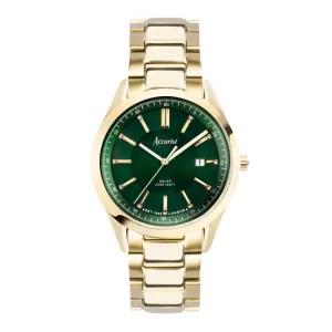 Accurist Everyday Green Dial Solar Mens Watch 74018