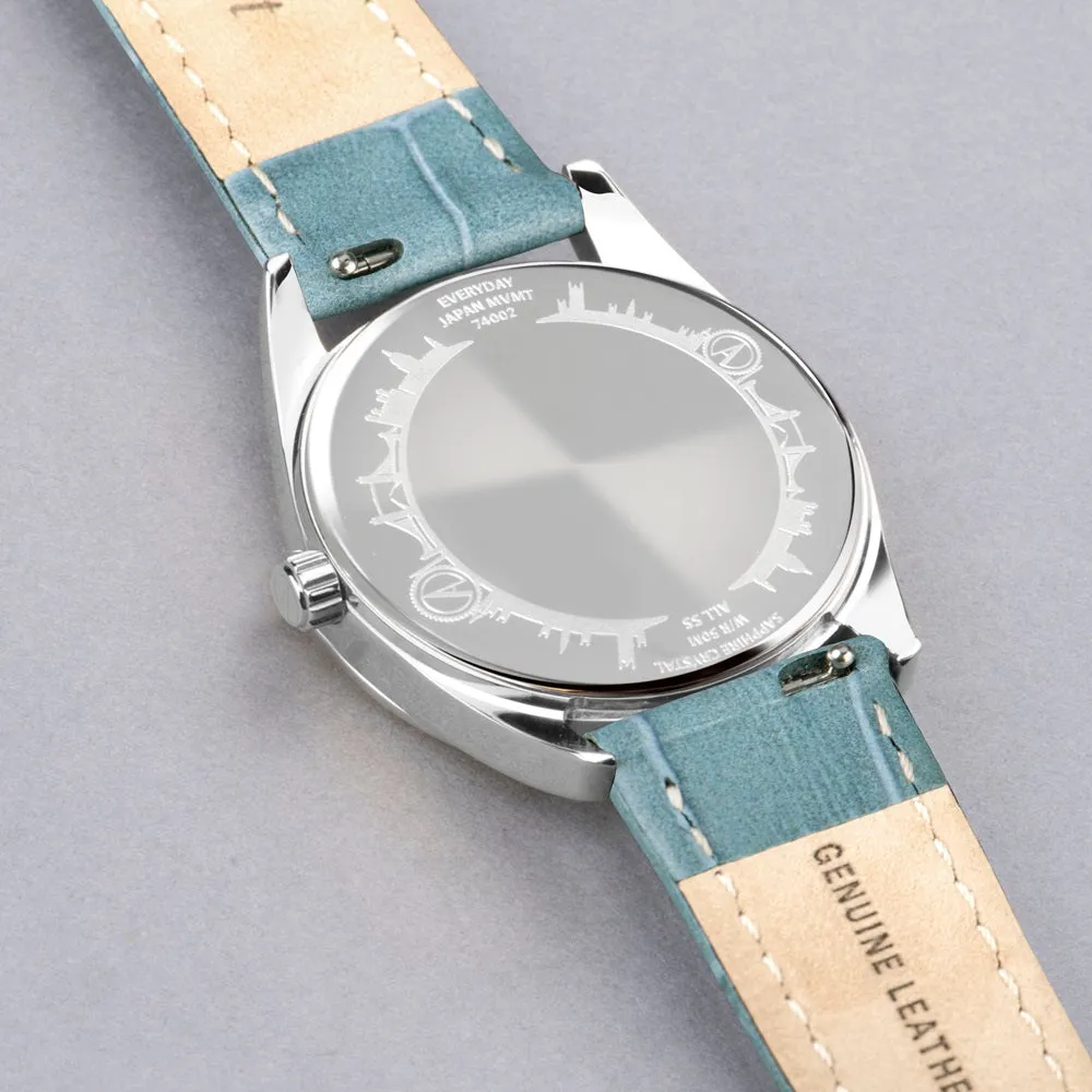 Accurist Everyday Ladies Watch Blue Leather Strap 74002X