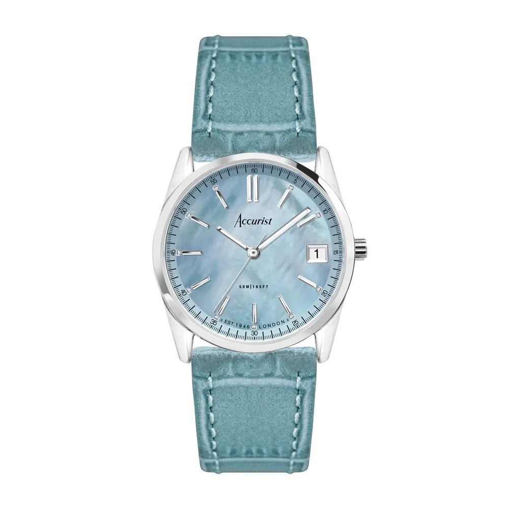 Accurist Everyday Ladies Watch Blue Leather Strap 74002X