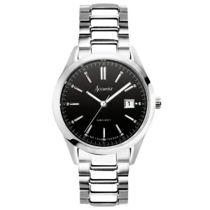 Accurist Everyday Mens Bracelet Watch Black Dial 74014