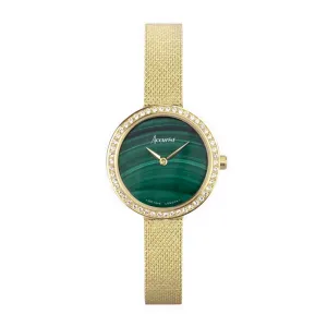 Accurist Ladies Watch 78004 With Green Malachite Dial