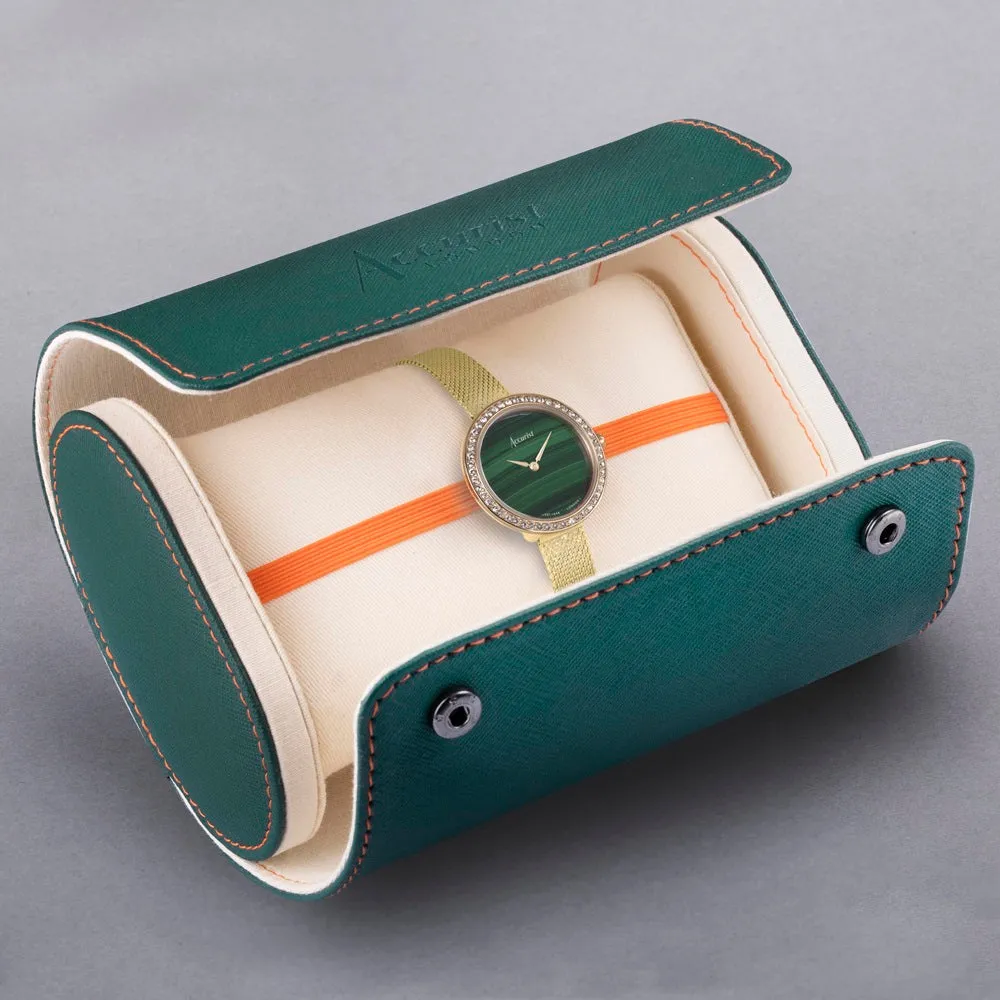 Accurist Ladies Watch 78004 With Green Malachite Dial