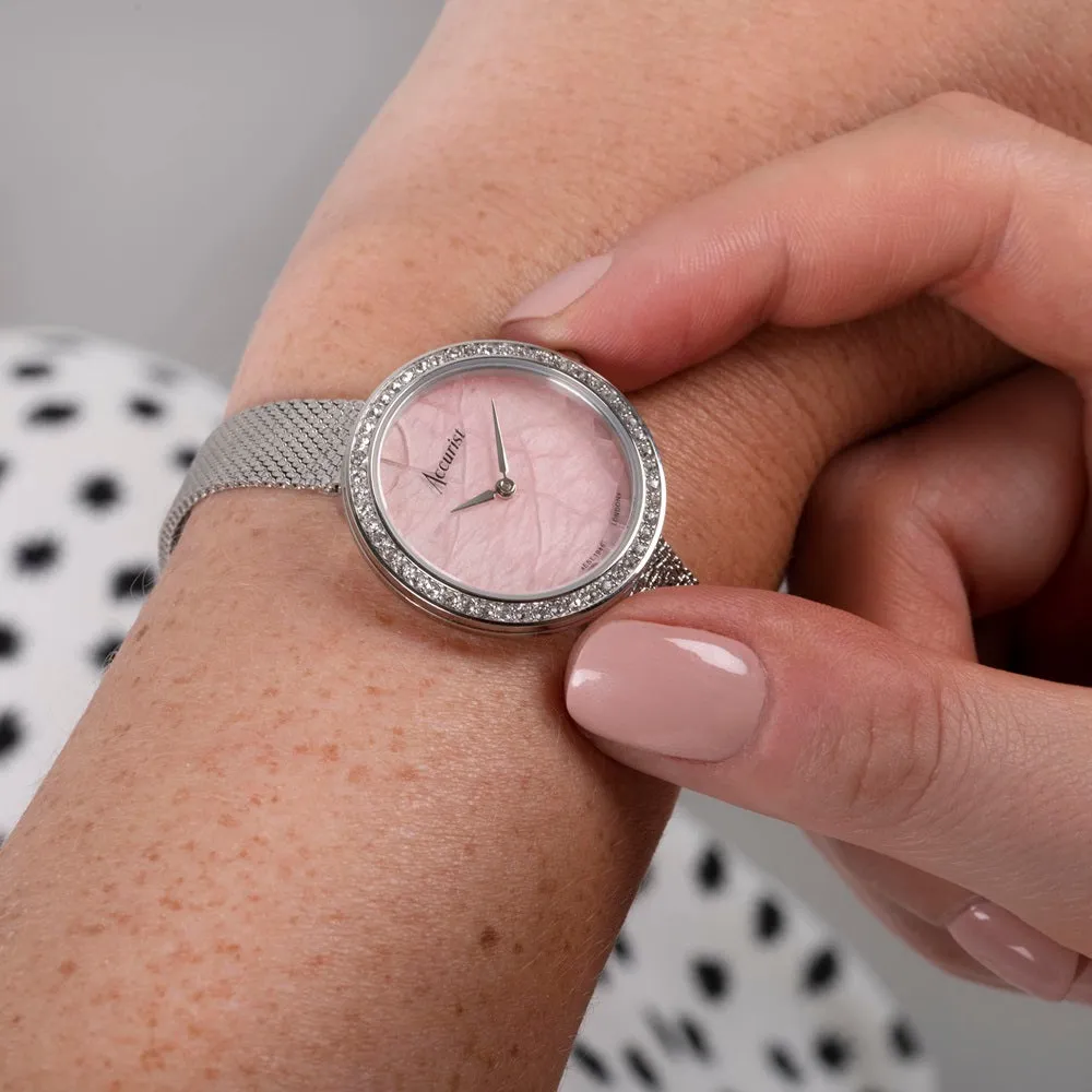 Accurist Ladies Watch 78005 With Rose Quartz Dial