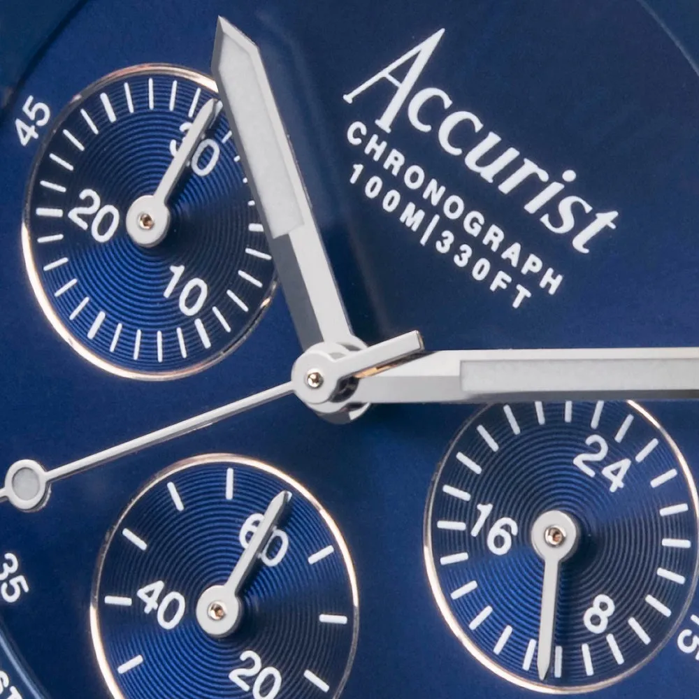 Accurist Origin Chronograph Mens Bracelet Watch Blue Dial 70001