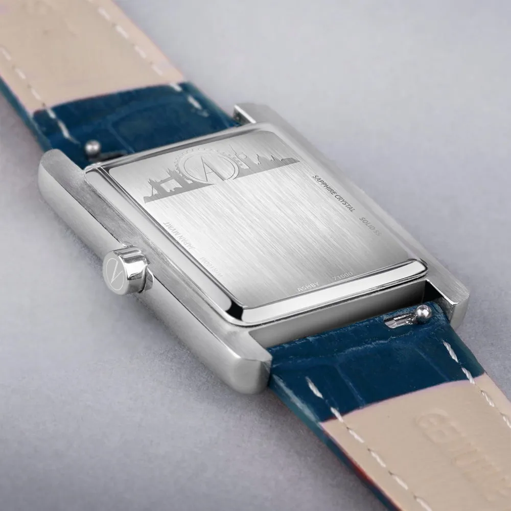 Accurist Rectangle Ladies Watch 71002 - Blue Leather Strap 26mm Case