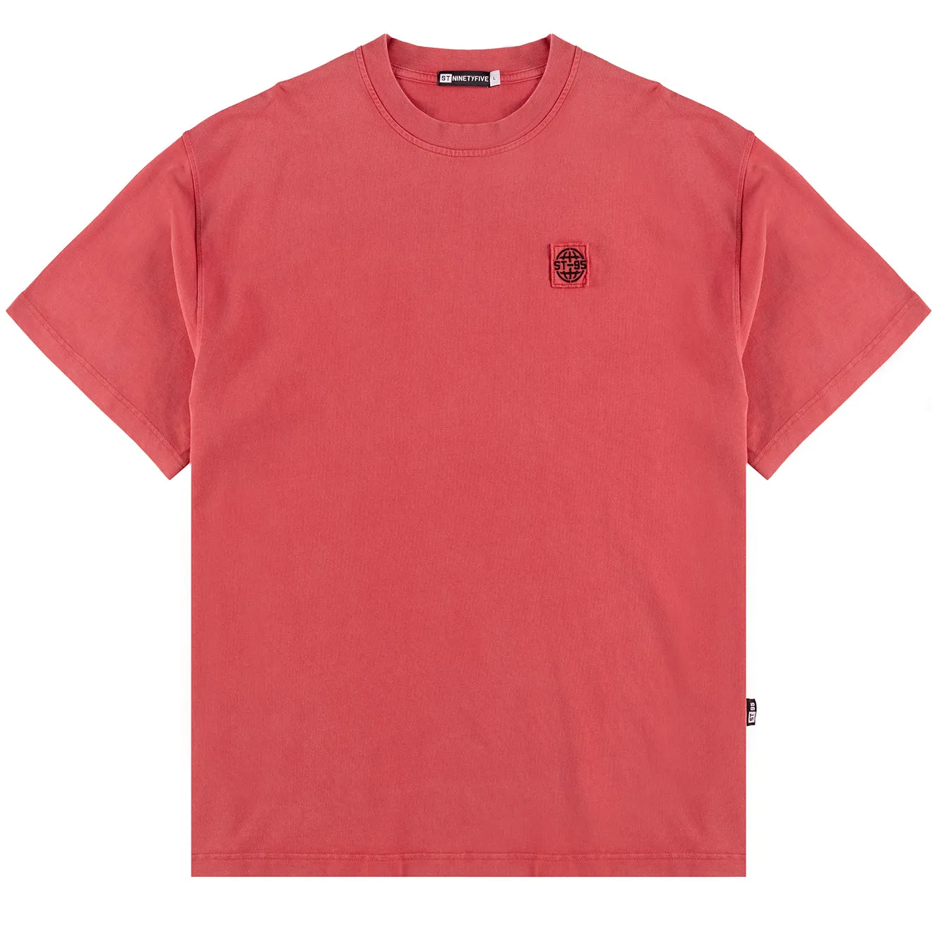 Affordable Luxury ST95 Urano Patch Oversized SS T-shirt Washed Red  Almost Sold Out!