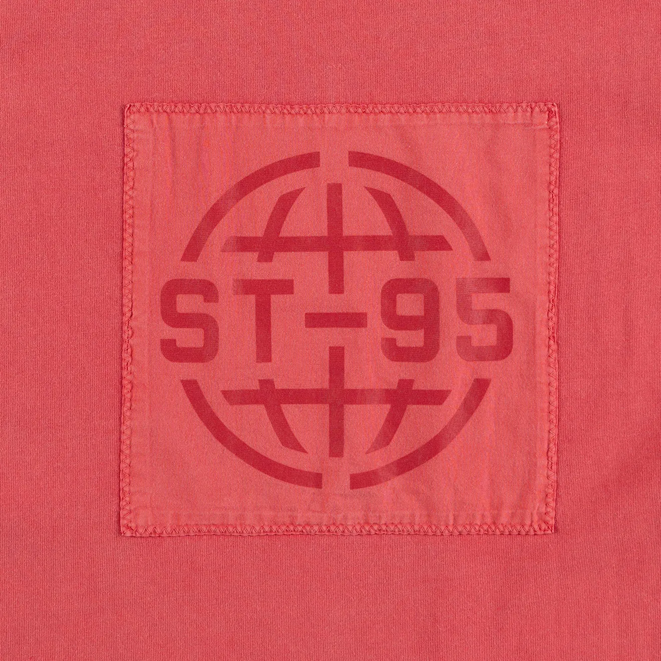 Affordable Luxury ST95 Urano Patch Oversized SS T-shirt Washed Red  Almost Sold Out!