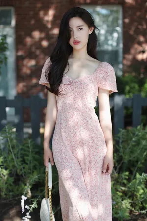 Affordable Luxury Sweetheart Neck Side Slit Midi Dress  Dont Miss Out!