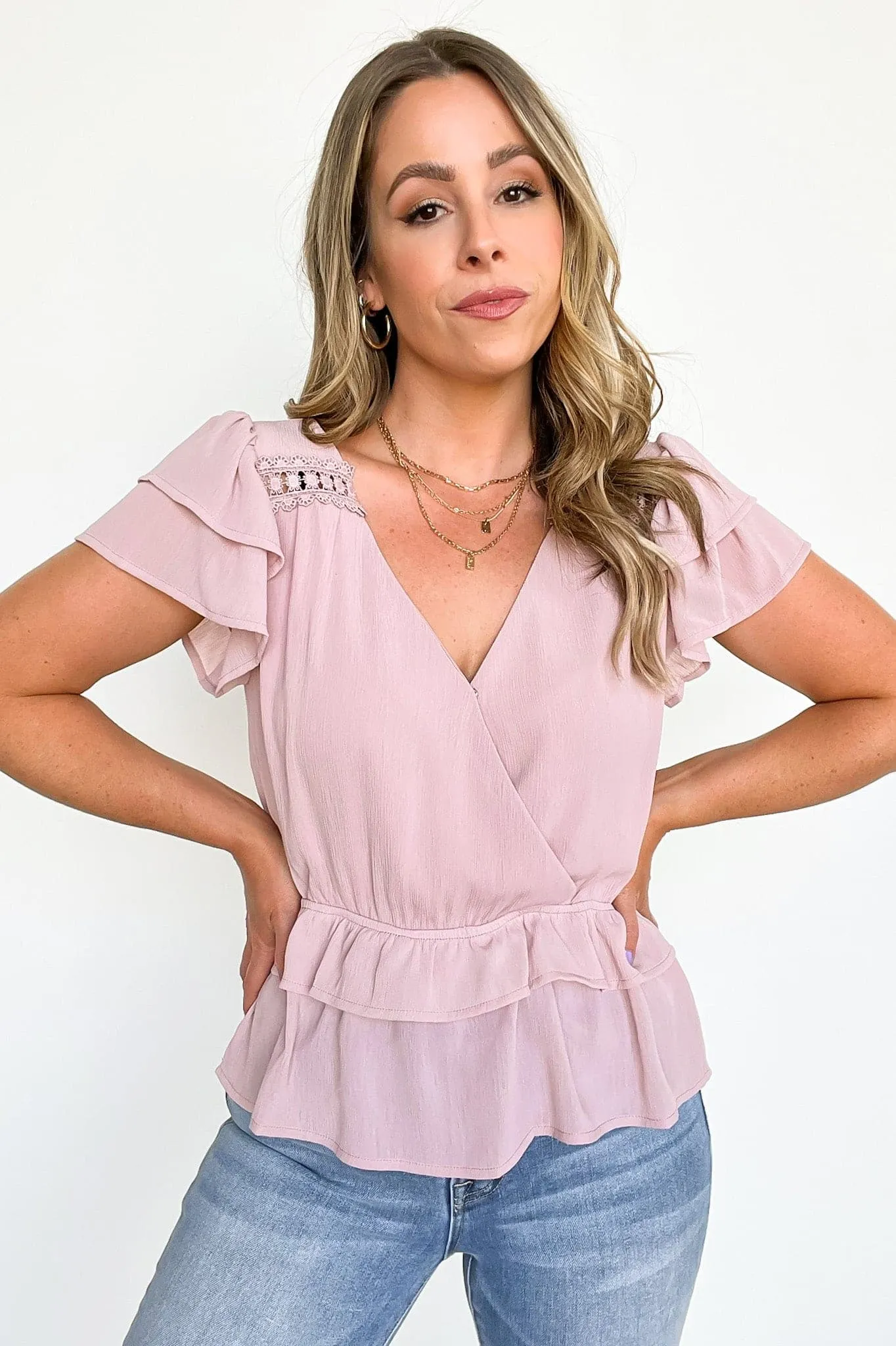 Alaynah Ruffle Surplice Top - FINAL SALE
