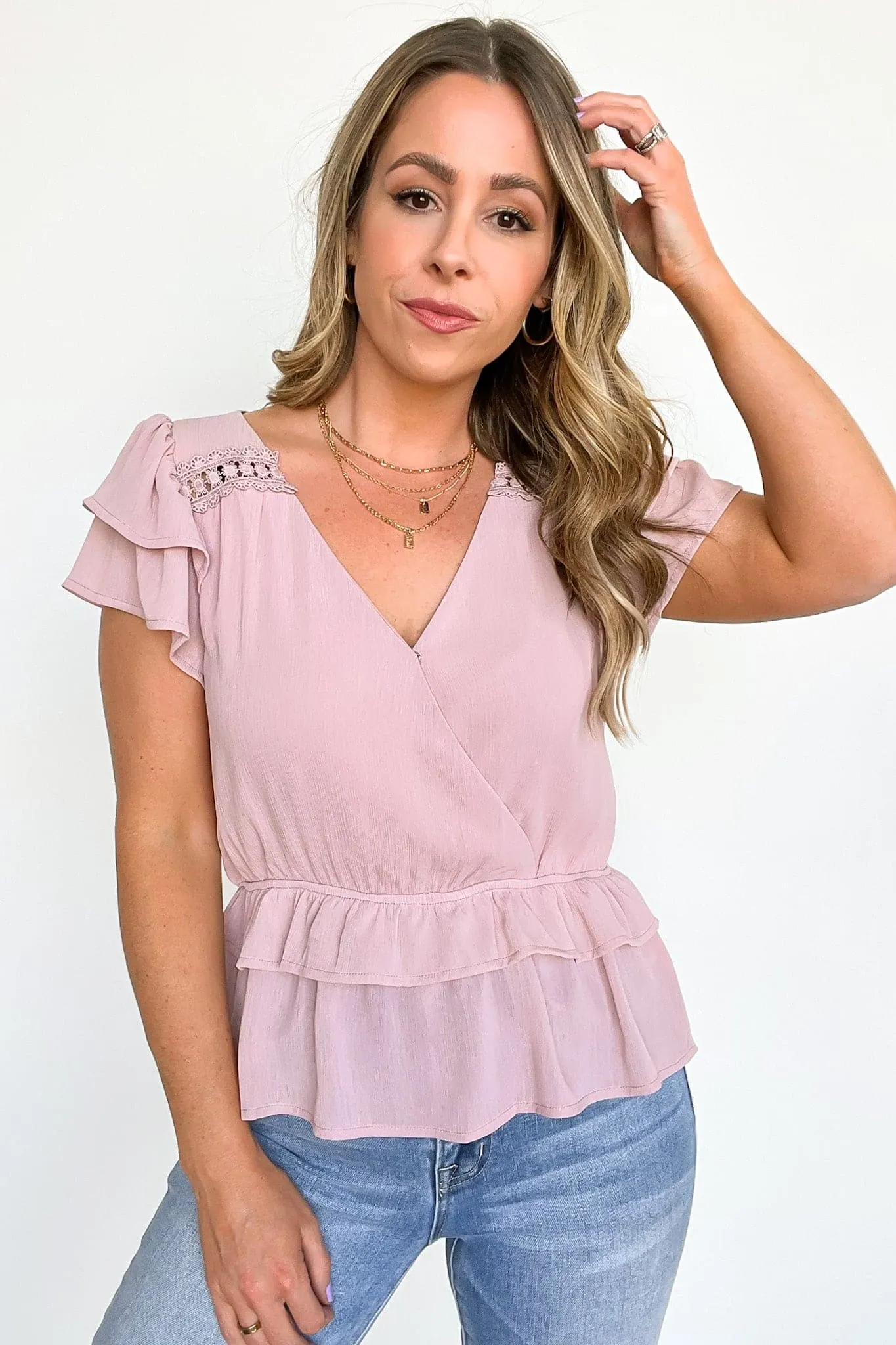Alaynah Ruffle Surplice Top - FINAL SALE