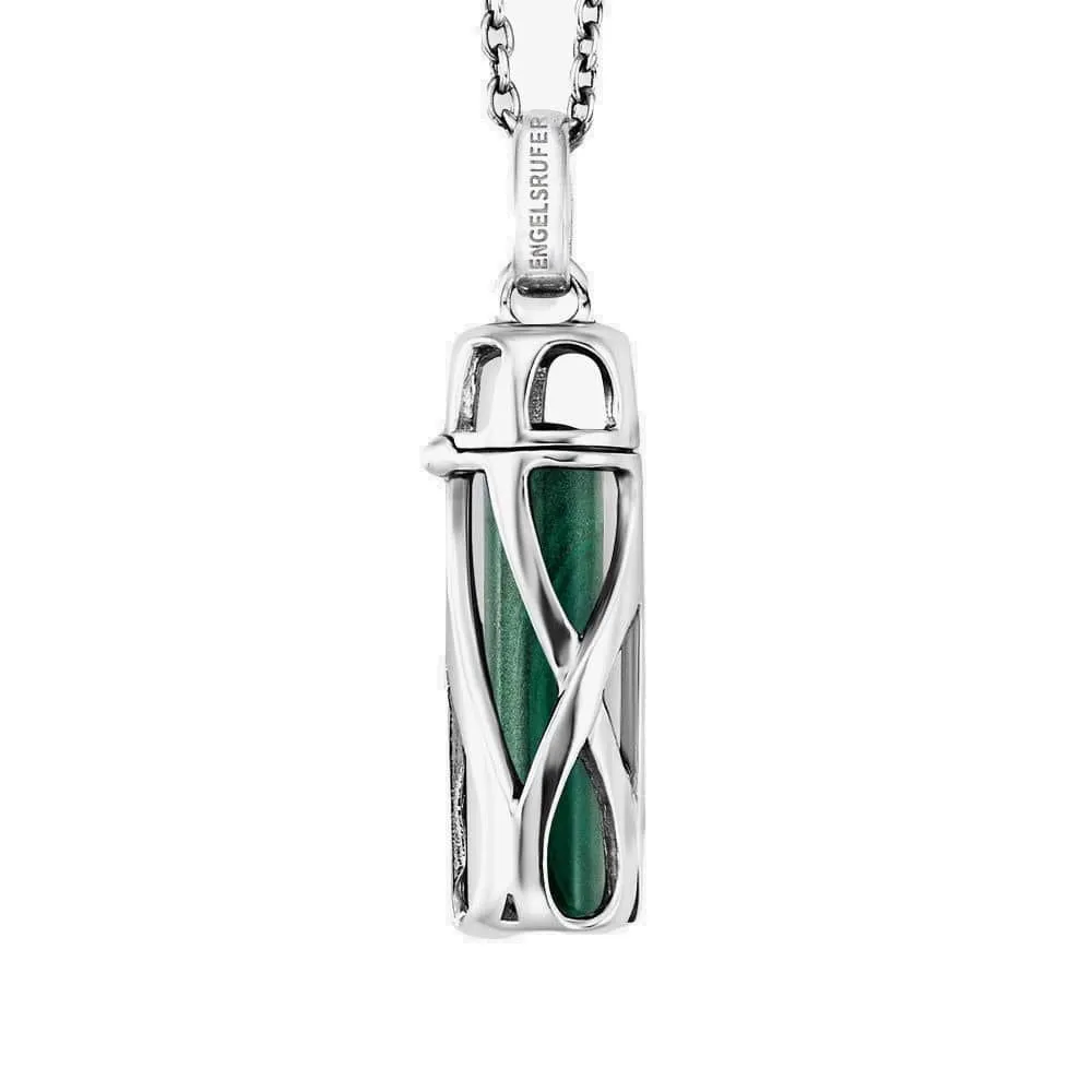 Angel Whisperer Malachite Powerful Stone Necklace ERN-HEAL-ML-S